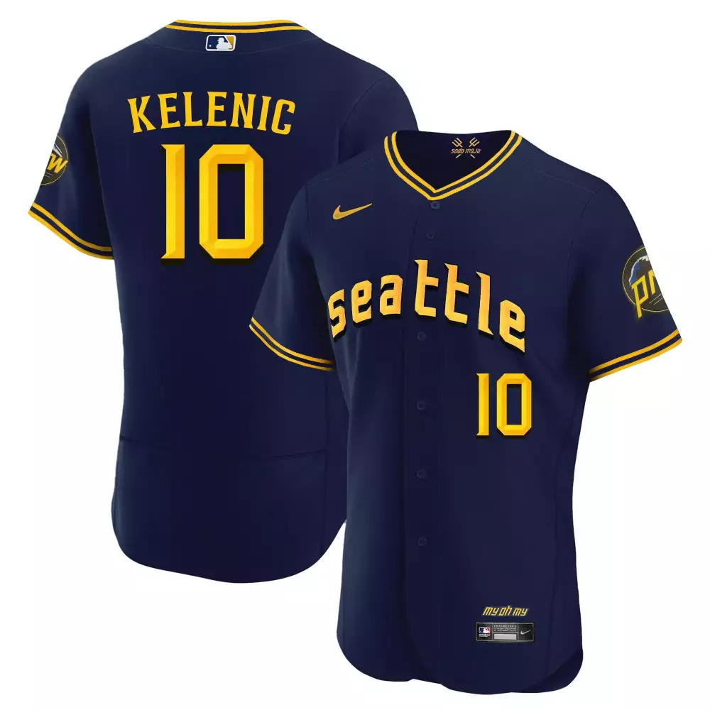 Kelenic Mariners 2023 City Connect Flex Royal Jersey | Stitched Collection Edition | Game Day Outfit | For Men, Women & Youth