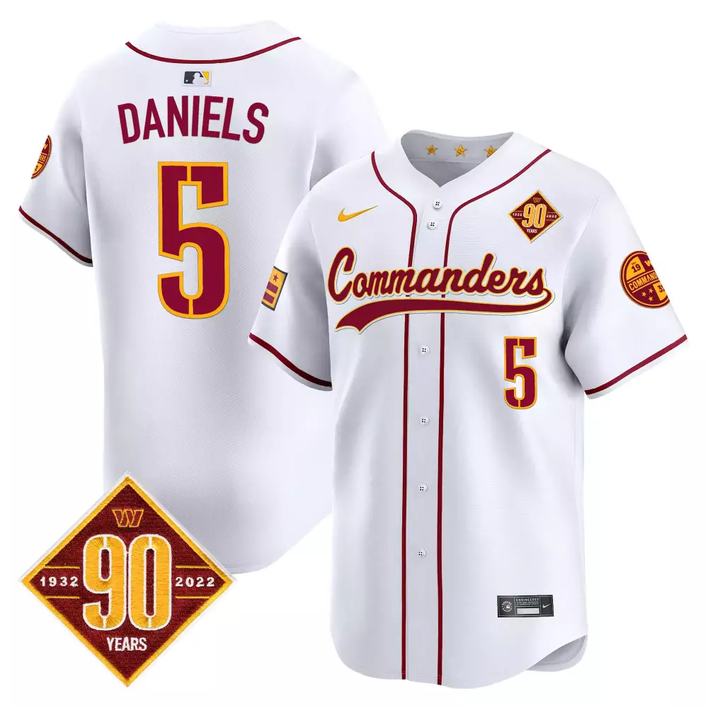 Jayden Daniels Washington Commanders 90th Anniversary Vapor Premier Limited Jersey | White Nike | For Men, Women & Youth