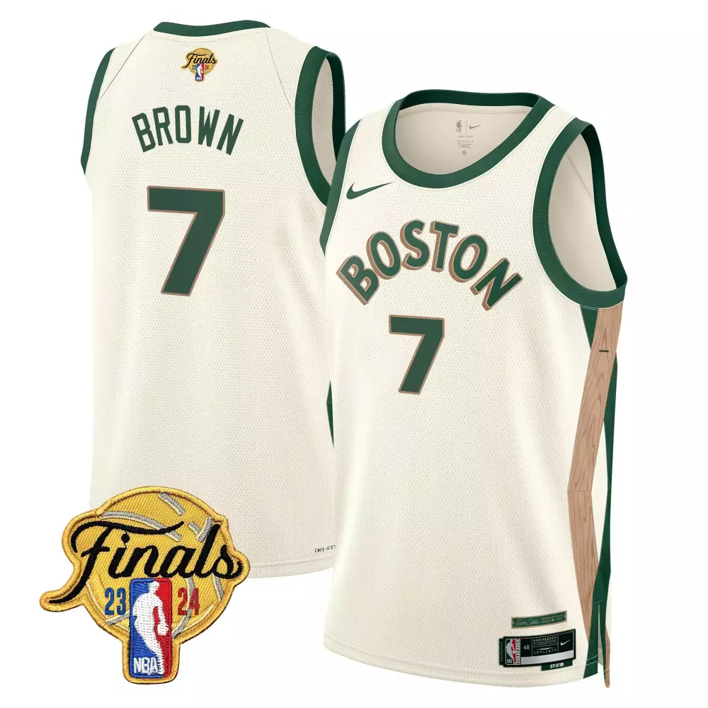 Jaylen Brown 2024 City V2 Swingman Jersey | Finals Patch | All Stitched Fan Gear for Men, Women & Youth
