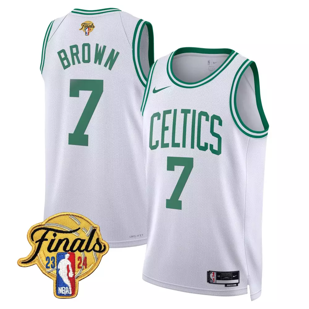 Jaylen Brown 2024 Association Swingman Jersey | Finals Patch | All Stitched Fan Gear for Men, Women & Youth