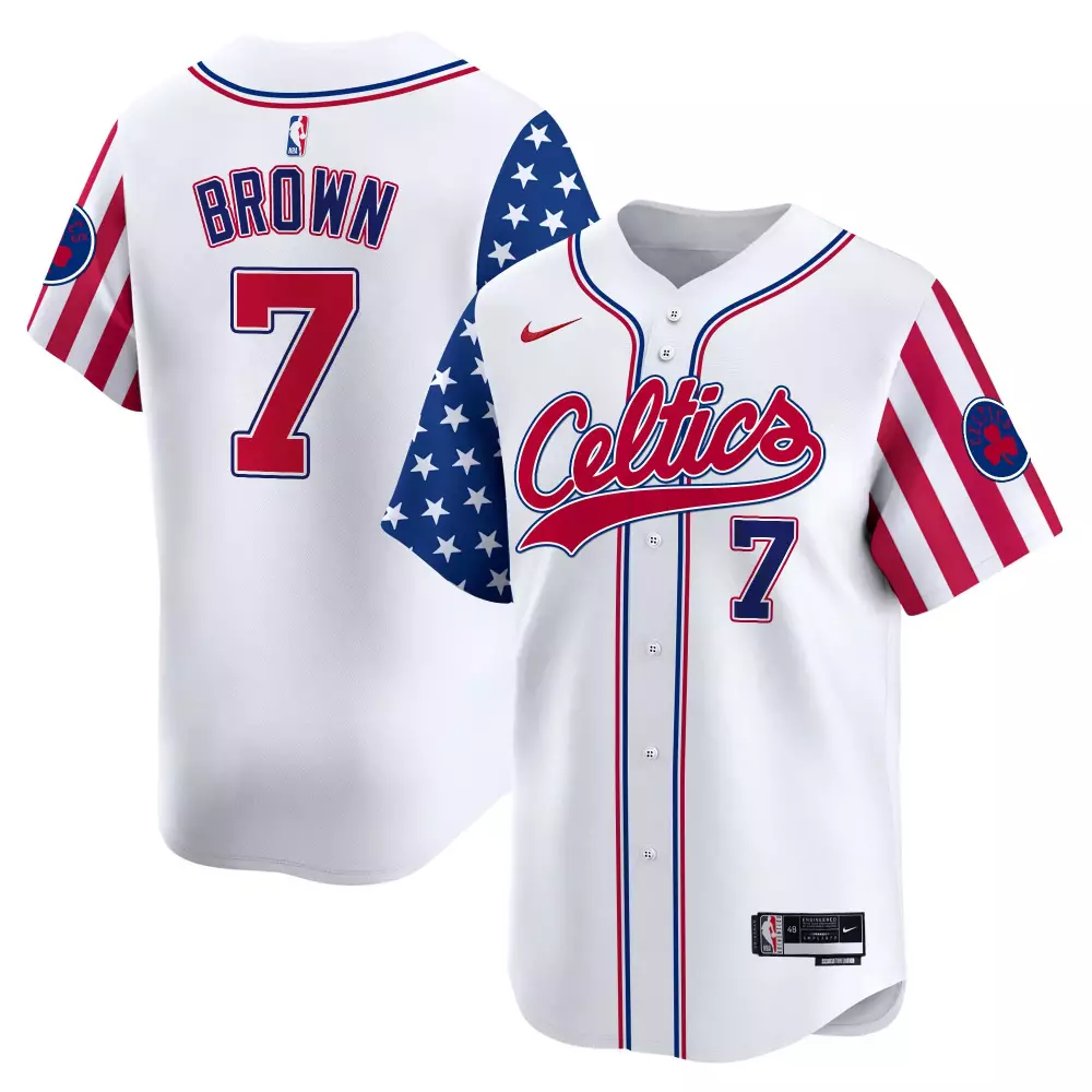 Jaylen Brown Boston Celtics 2024 Independence Day Vapor Premier Limited Jersey | All Stitched | Fan Gear | For Men, Women & Youth