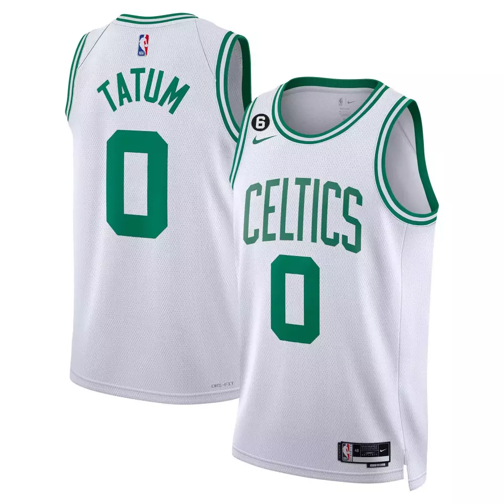 Jayson Tatum Boston Celtics Bill Russell Patch Collection Jersey | Stitched | Replica Fan Gear for Men, Women & Youth