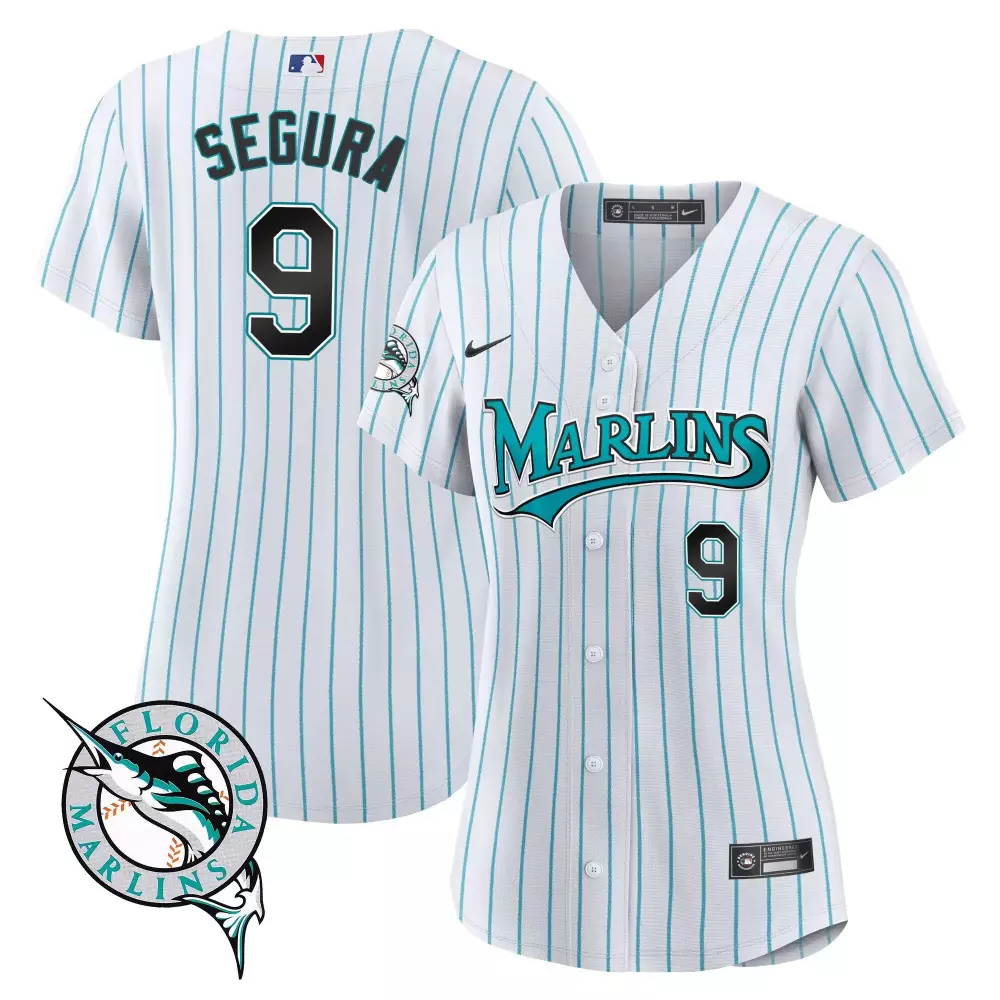 Jean Segura Miami Marlins Women's Throwback Cool Base Jersey | All Stitched Style | Fan Gear for Women