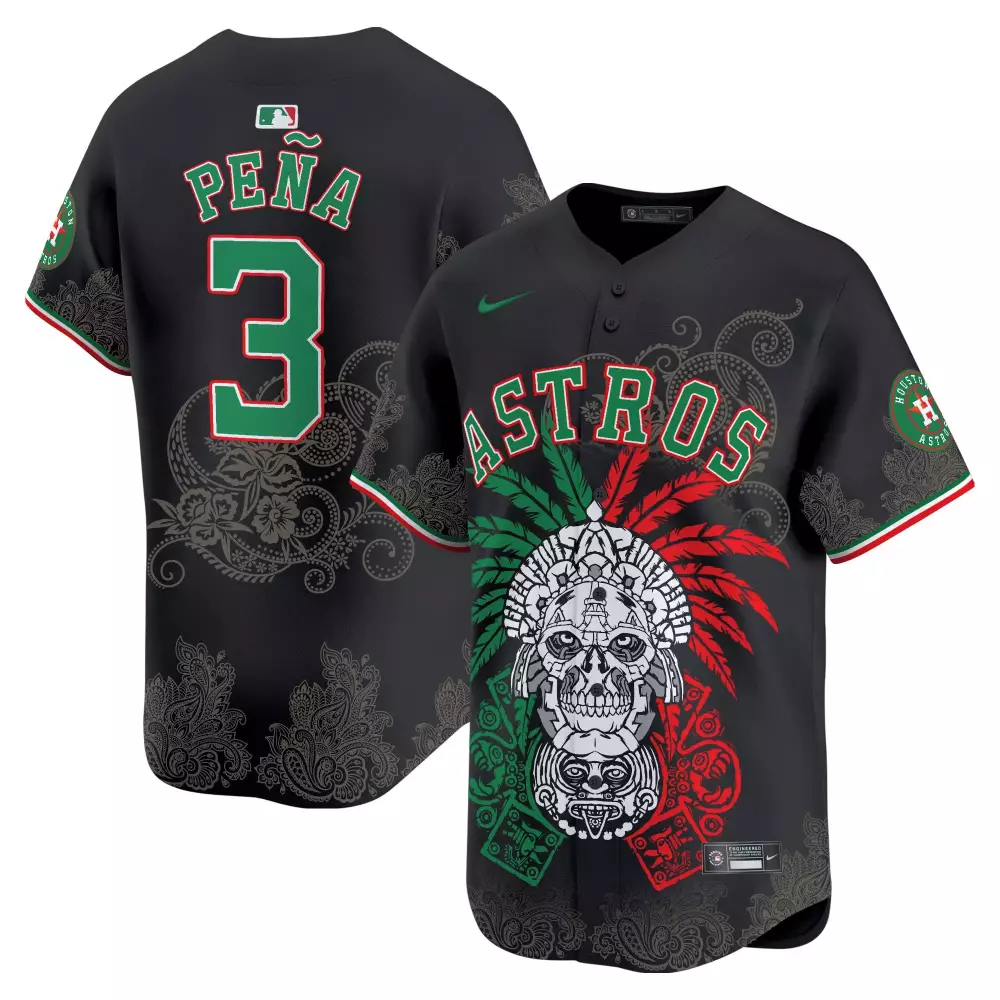 Jeremy Gift Jeremy Pena Men’s Houston Astros Black Aztec Mexico Vapor Premier ...