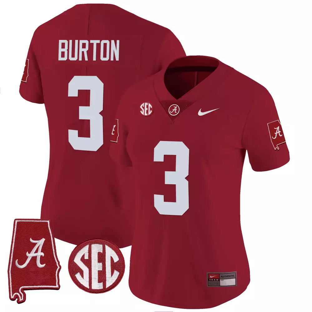 Jermaine Burton Alabama Crimson Tide Women's Vapor Limited Jersey | Stitched | Exclusive Fan Gear | For Men, Women & Youth