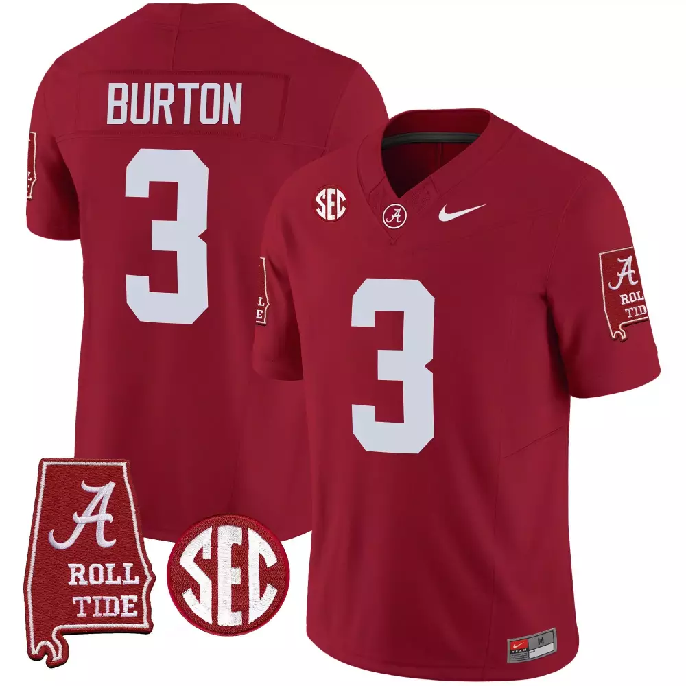 Jermaine Burton Alabama Crimson Tide Youths Vapor Limited Jersey V5 | Stitched | Exclusive Fan Gear | For Men, Women & Youth