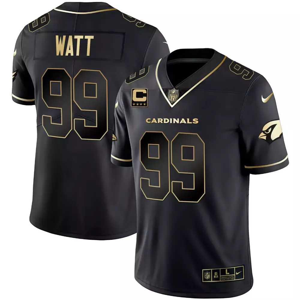 JJ Watt Black Gold Vapor Limited Jersey | Stitched Arizona Cardinals Fan Gear | For Men, Women & Youth
