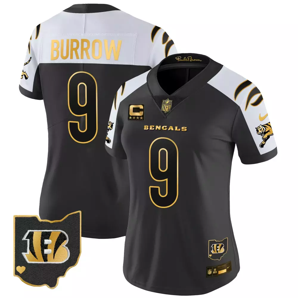 Joe Burrow Cincinnati Bengals 2024 Gold Vapor Limited Jersey | Women's Edition Fan Gear | For Men, Women & Youth