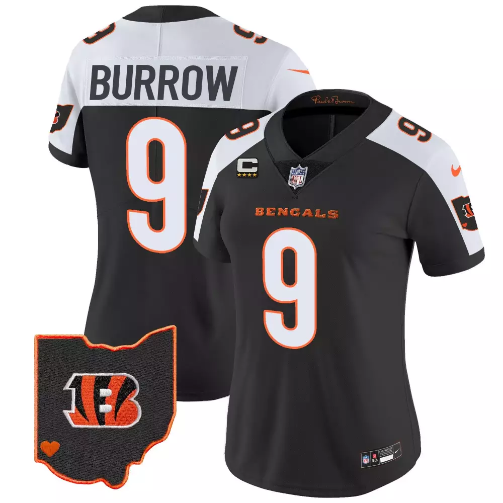Joe Burrow Cincinnati Bengals Ohio Patch Vapor Limited Jersey | Women's Edition Fan Gear | For Men, Women & Youth