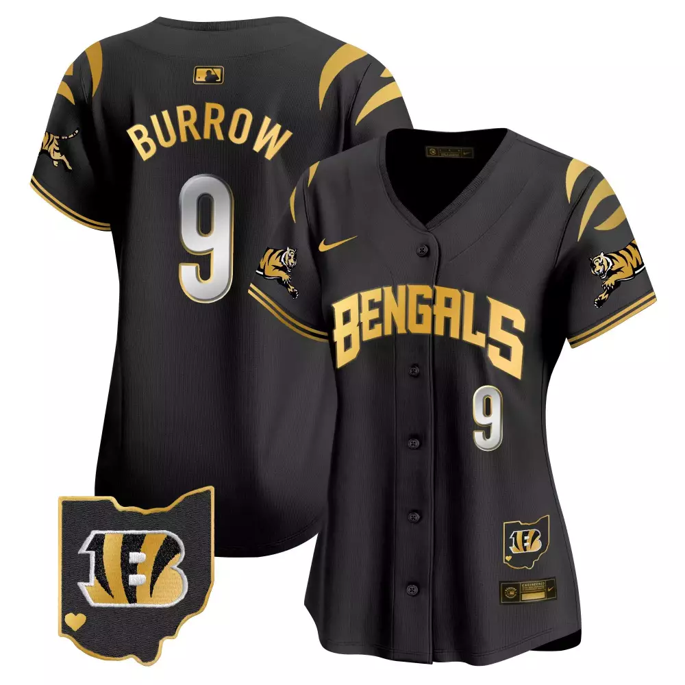 Joe Burrow Cincinnati Bengals Women's Black Gold Vapor Premier Limited Jersey | All Stitched Fan Gear | For Men, Women & Youth