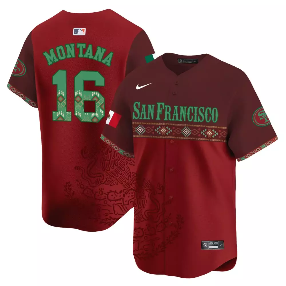 Joe Montana Red Men's San Francisco 49ers Mexico Vapor Premier Limited Jersey | Printed Fan Gear | For Men, Women & Youth