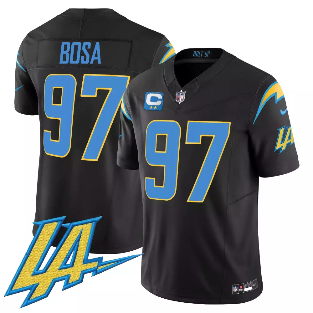 Joey Bosa Black Men's Los Angeles Chargers Vapor Limited Jersey V2 | All Stitched | For Game Day | For Men, Women & Youth