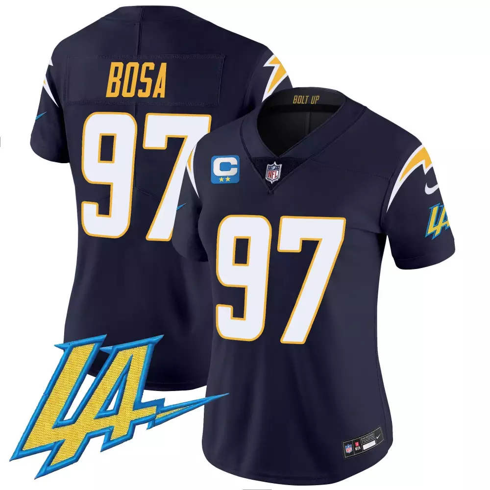 Joey Bosa Navy Women's Los Angeles Chargers Vapor Limited Jersey V2 | All Stitched | For Game Day | For Men, Women & Youth