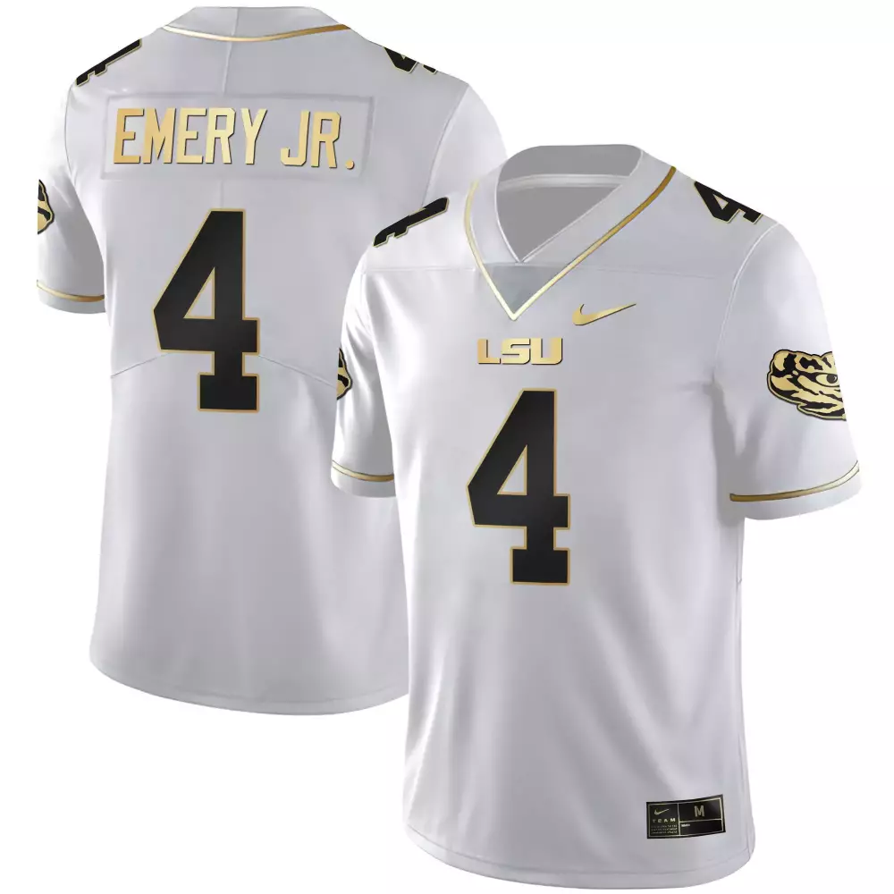 John Emery Jr. LSU Tigers Black Limited Gold Vapor Jersey | Stitched for Men | Exclusive Fan Gear | For Men, Women & Youth