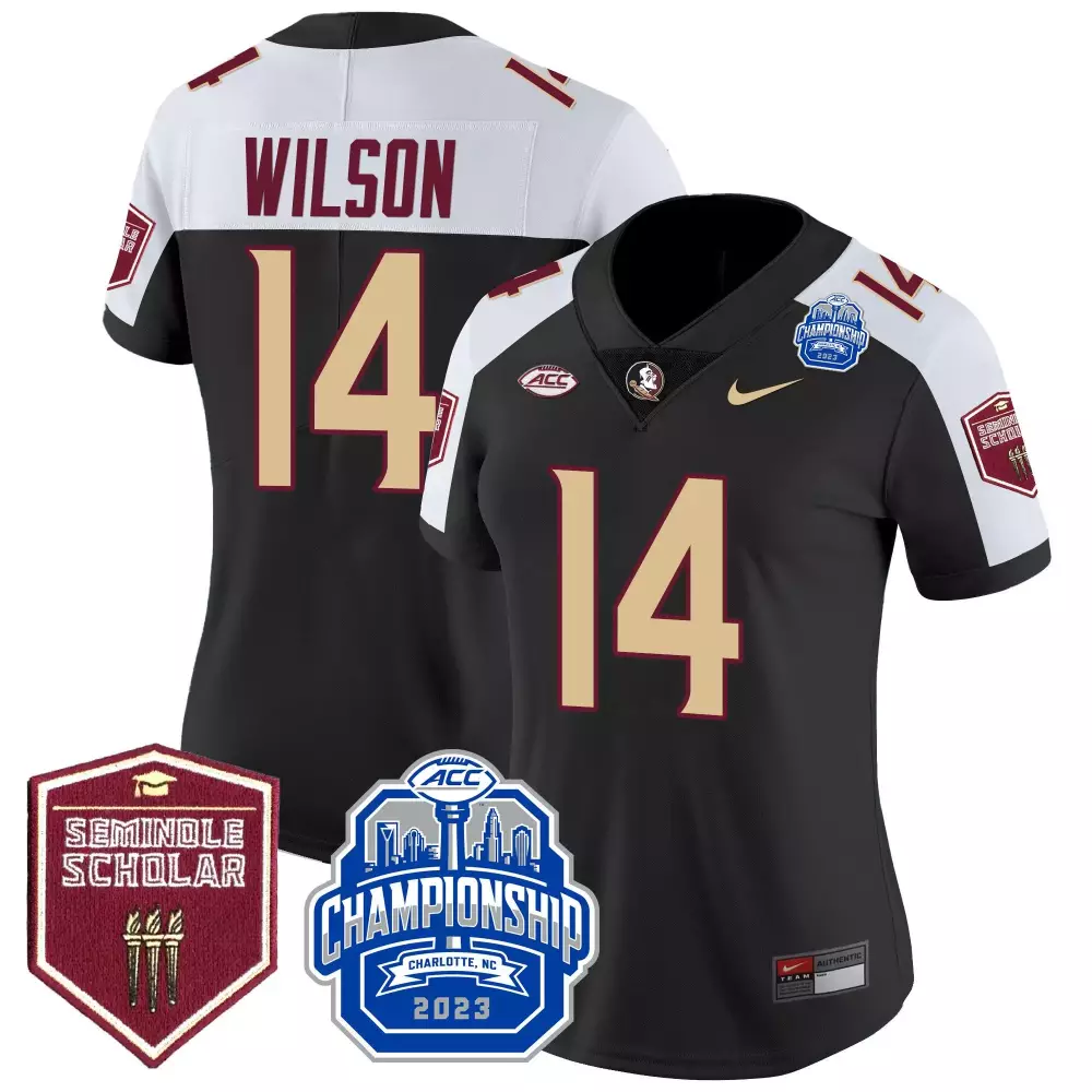 Johnny Wilson Black Alternate Women's Jersey | 2023 ACC Championship Patch | Stitched Vapor Fan Gear for Men, Women & Youth