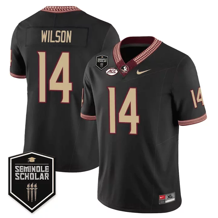 Johnny Wilson Florida State Seminoles Black Scholar Patch Vapor Jersey | Limited Edition Men's Fashion | For Game Day | For Men, Women & Youth