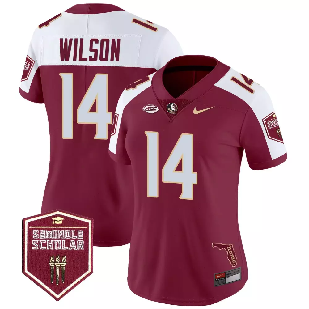 Johnny Wilson Florida State Seminoles Garnet Alternate Women's Vapor Limited Jersey | All Stitched Fashion | For Game Day | For Men, Women & Youth