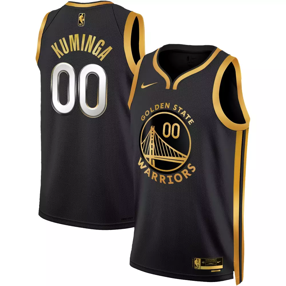 Jonathan Kuminga Golden State Warriors 2025 Black Gold Swingman Jersey | Stitched Fan Gear | For Men, Women & Youth