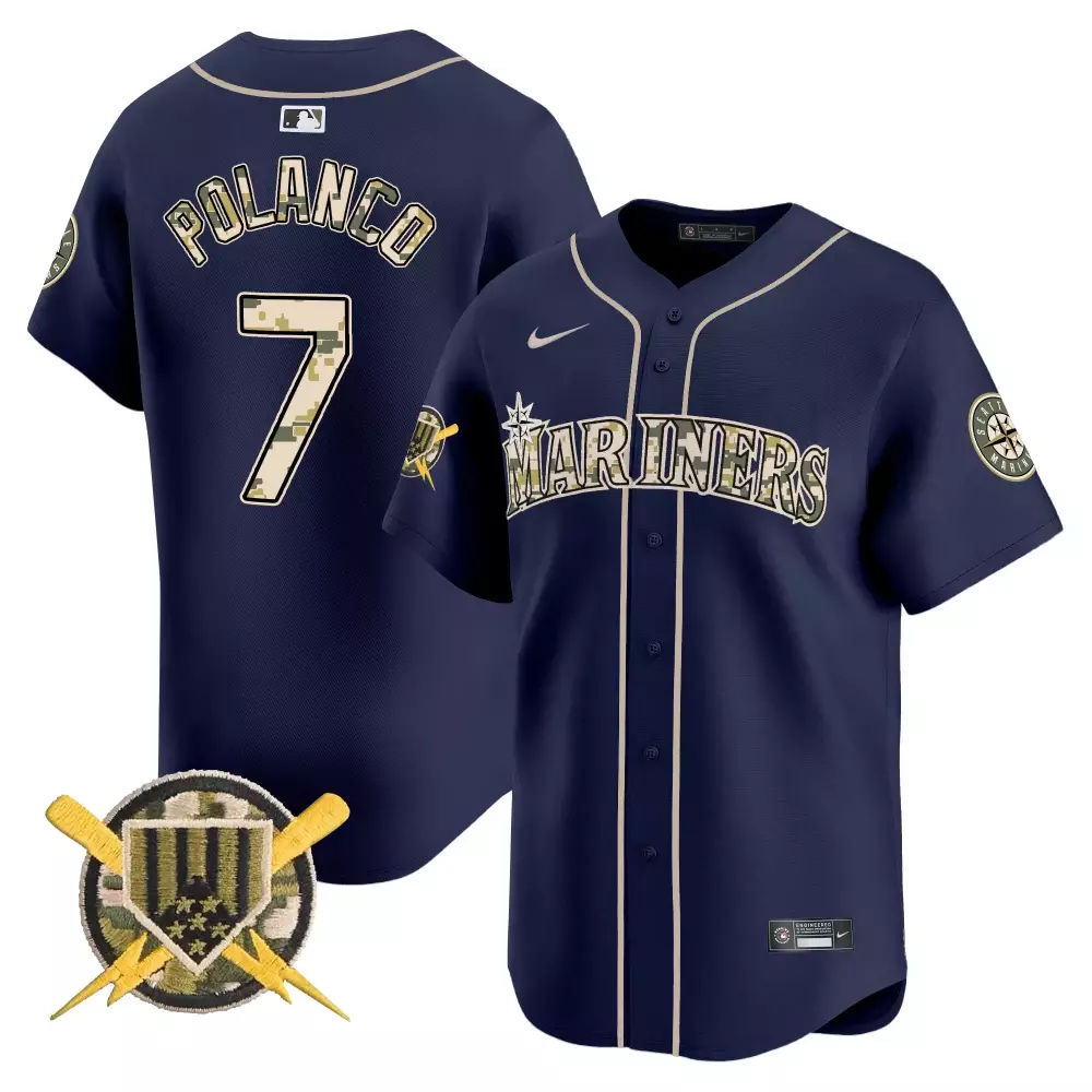 Polanco Mariners Armed Forces Day Navy Jersey | Vapor Premier Limited Edition | For Men, Women & Youth