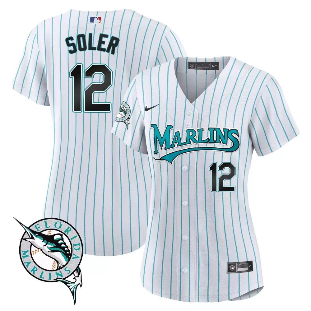 Jorge Soler Miami Marlins Women's Throwback Flex Base Jersey | All Stitched Design | For Women & Youth