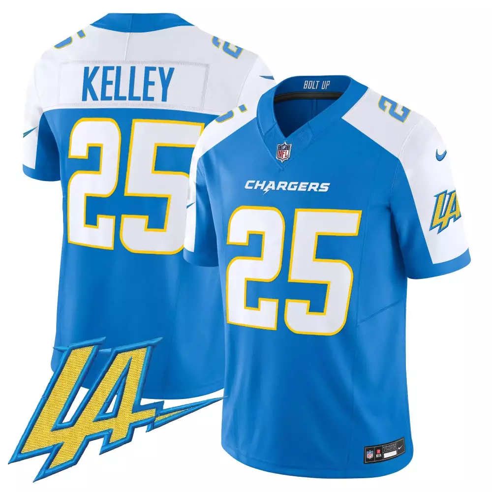 Joshua Kelley Men's Blue Alternate Los Angeles Chargers Vapor Limited Jersey V2 | Stitched Fan Gear | For Men, Women & Youth