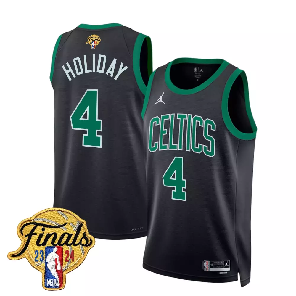 Jrue Holiday Statement Boston Celtics 2024 Finals Patch Swingman Jersey V2 | All Stitched | For Men, Women & Youth