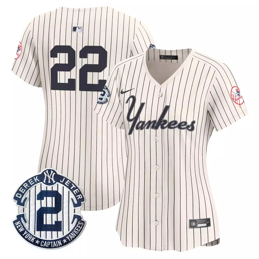Juan Soto Pinstripe Cream Women's Yankees Throwback Vapor Premier Limited Jersey V2 | All Stitched | For Women & Youth