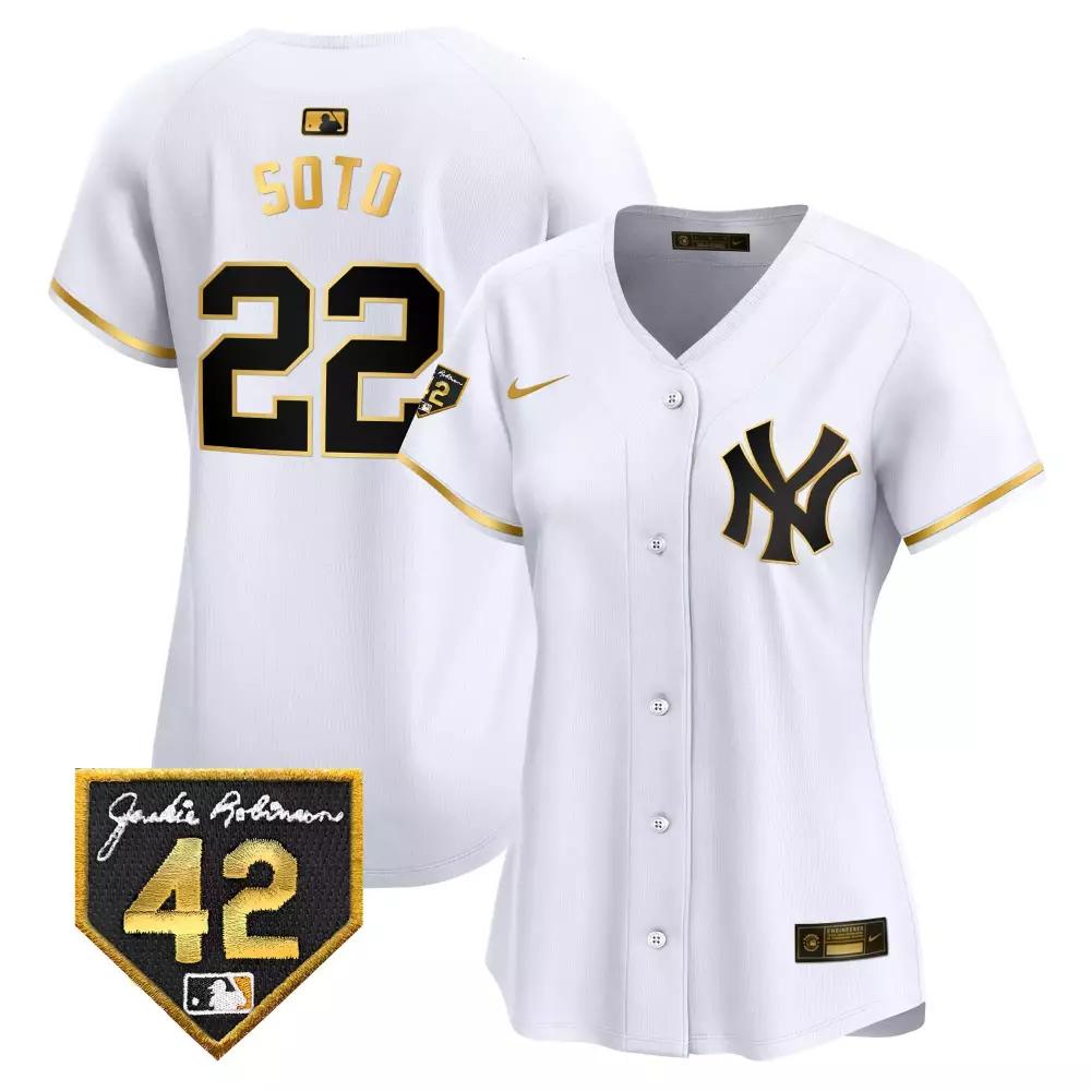 Juan Soto Yankees 2024 Jackie Robinson Patch Jersey | Vapor Premier Limited Edition | All Stitched Fan Gear | For Men, Women & Youth