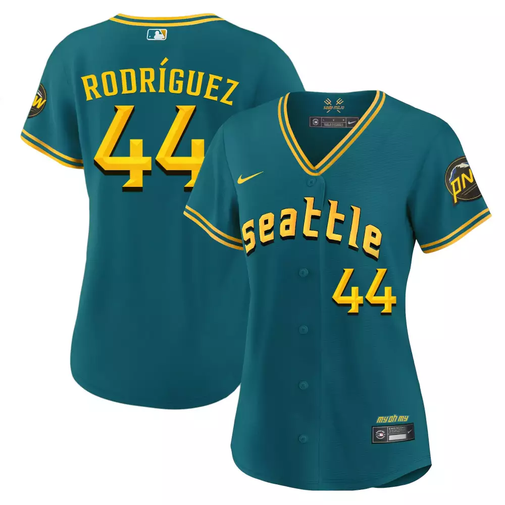 Julio Rodriguez Seattle Mariners 2023 City Connect Fan Made Jersey | Aqua | All Stitched | For Men, Women & Youth