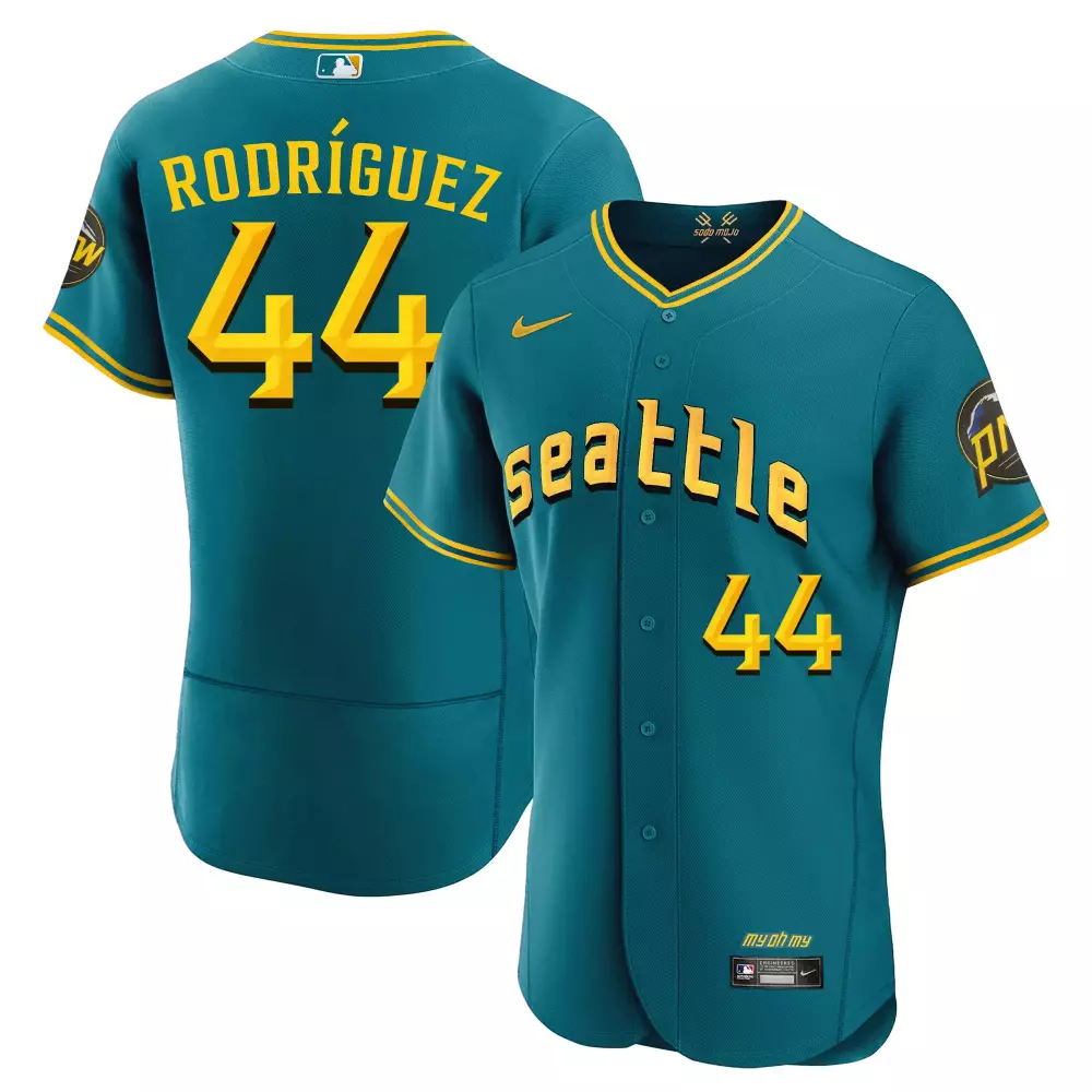Julio Rodriguez Seattle Mariners 2023 City Connect Fan Made Collection Jersey | Flex Aqua | All Stitched | For Men, Women & Youth