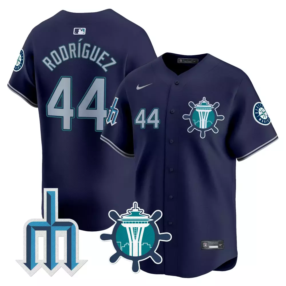 Julio Rodriguez Seattle Mariners Navy Trident Patch Jersey | Vapor Premier Limited Edition | For Men, Women & Youth