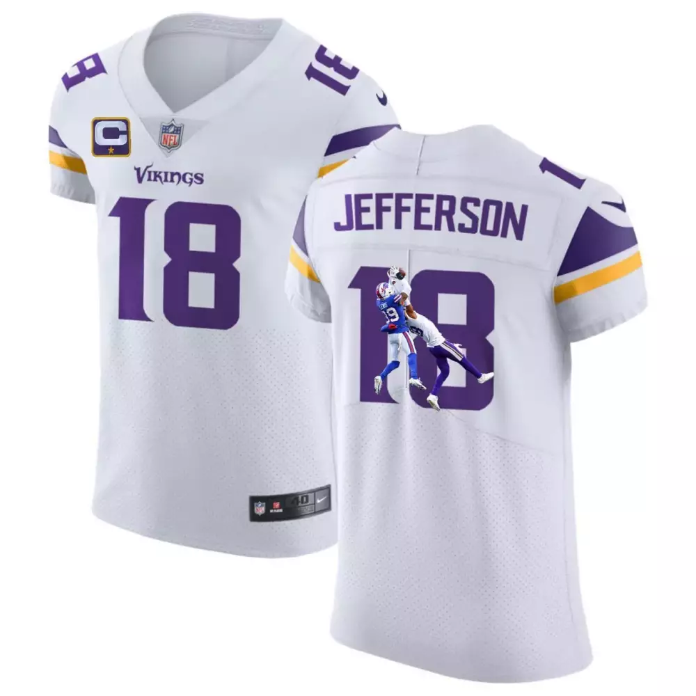 Justin Jefferson Minnesota Vikings Youth White Vapor Elite Jersey | Stitched Fan Gear | For Men, Women & Youth