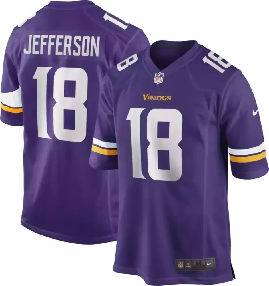 Justin Jefferson Minnesota Vikings Youth Home Purple Game Jersey | All Stitched Fan Gear | For Men, Women & Youth