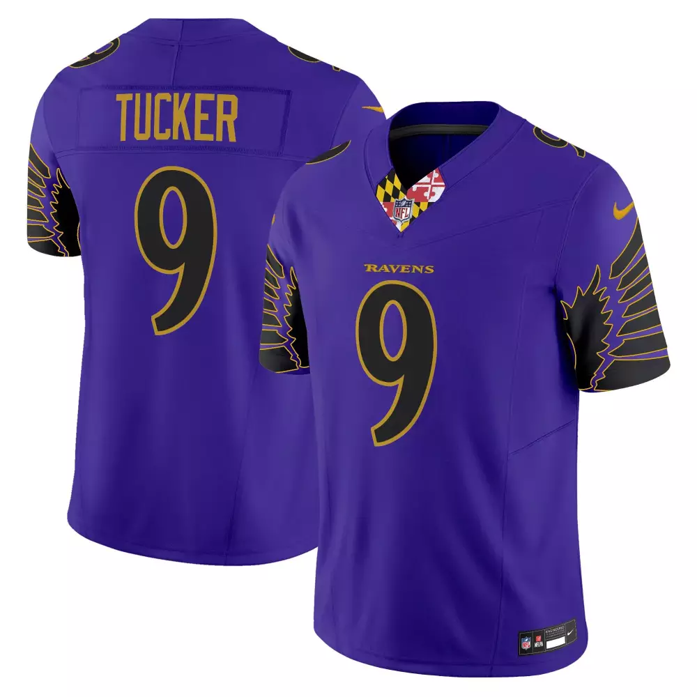 Justin Tucker Baltimore Ravens Men's Purple Limited Special Jersey | Stitched | For Men, Women & Youth
