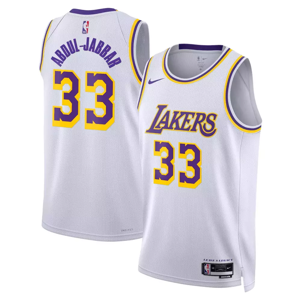 Kareem Abdul-Jabbar Association Swingman Jersey | All Stitched | Lakers Fan Gear for Men, Women & Youth