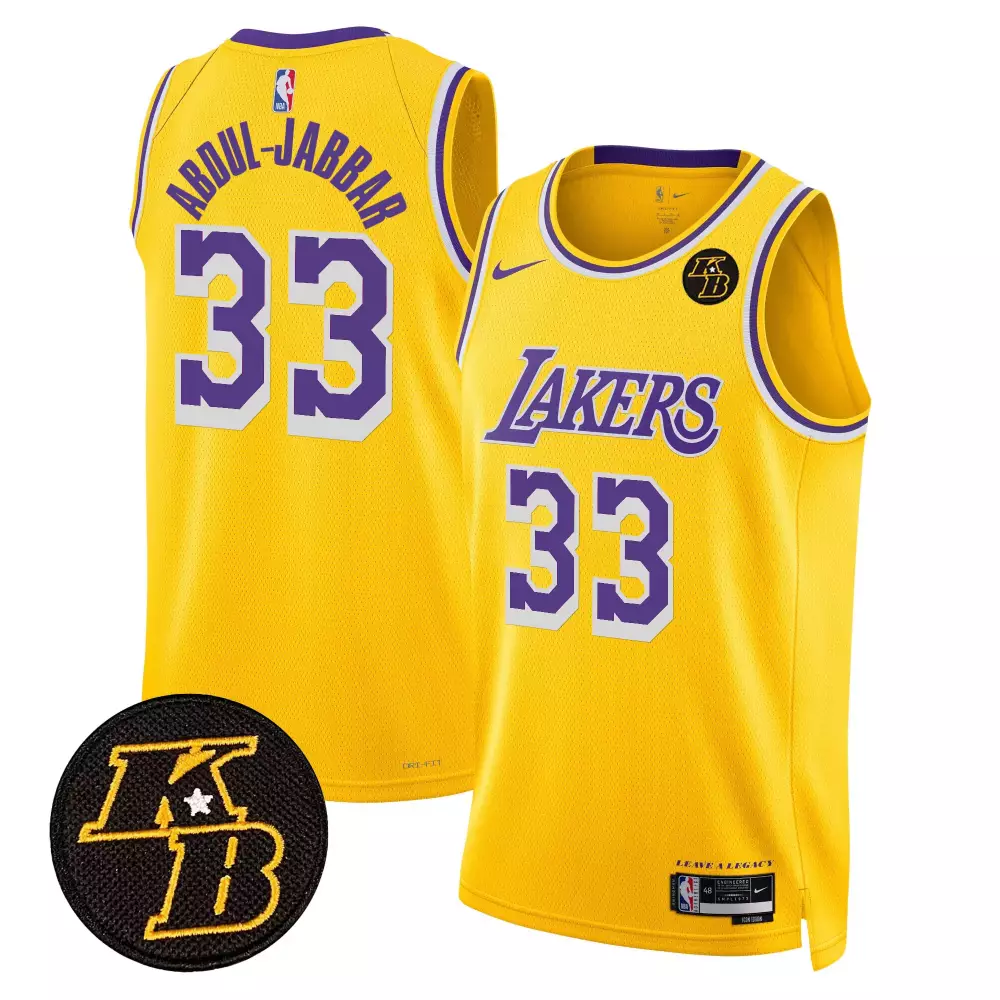 Kareem Abdul-Jabbar Icon Swingman Jersey | All Stitched | Lakers Kobe Bryant Patch | For Men, Women & Youth