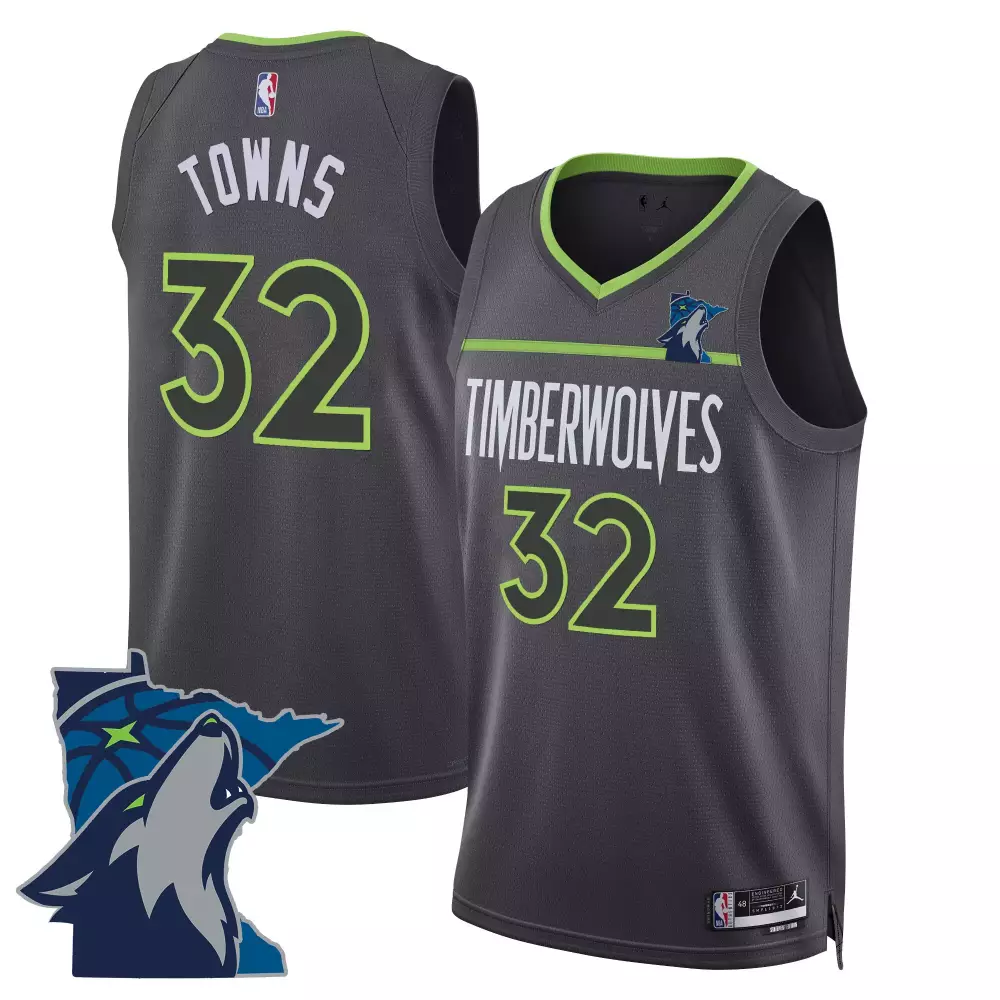 Karl-Anthony Towns Minnesota Timberwolves Swingman Jersey V2 | Minnesota Patch | All Stitched Fan Gear for Men, Women & Youth