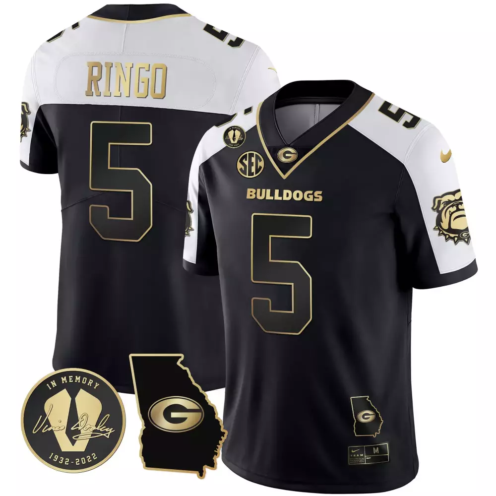 Kelee Ringo Alternate Men's Georgia Bulldogs 2023 Vapor Jersey V2 | All Stitched | Fan Gear for Game Day | For Men, Women & Youth