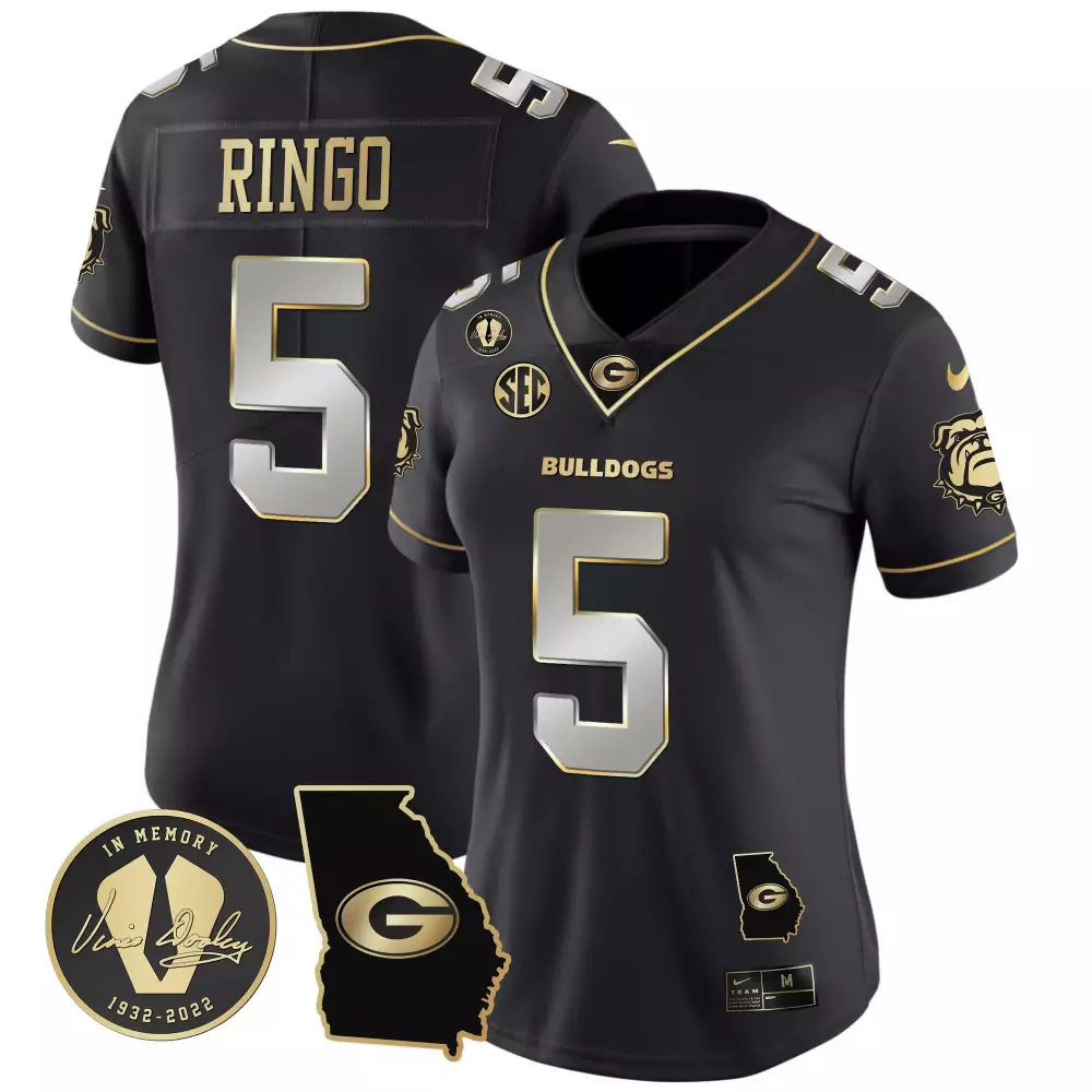 Kelee Ringo Georgia Bulldogs 2023 Vapor Jersey | Black Limited Edition | Stitched Fan Gear for Women