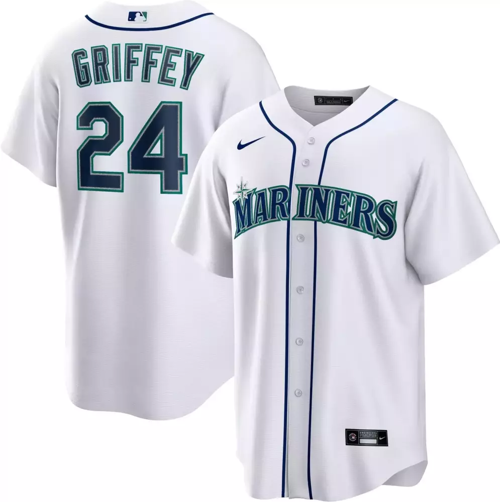 Ken Griffey Jr. White Mariners Cool Base Jersey | Stitched Style | Limited Edition Fan Gear | For Men, Women & Youth