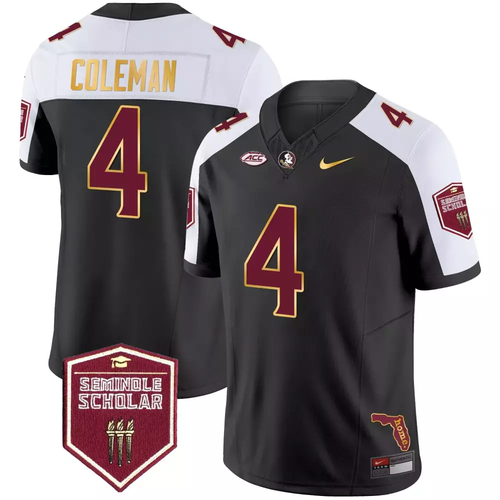 Keon Coleman Black Alternate Jersey | Gold Trim Stitched Vapor Fan Gear for Men, Women & Youth