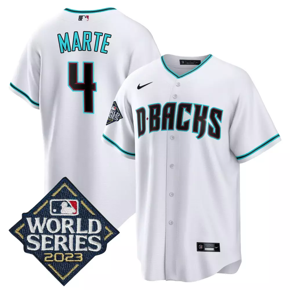 Ketel Marte Arizona Diamondbacks 2023 White World Series Stitched Jersey | Limited Edition Fan Gear for Men, Women & Youth