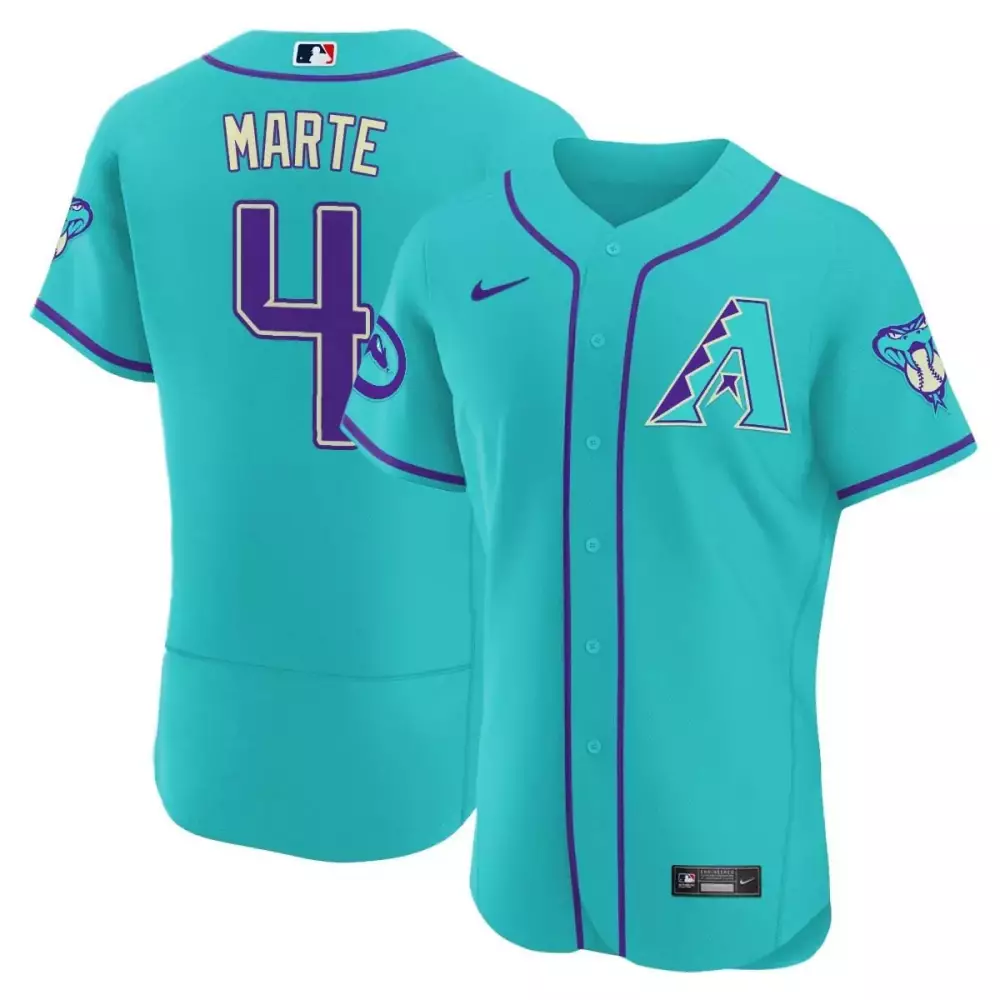 Ketel Marte Arizona Diamondbacks 2024 Teal & Purple Flex Base Jersey | Game Day Outfit for Men, Women & Youth