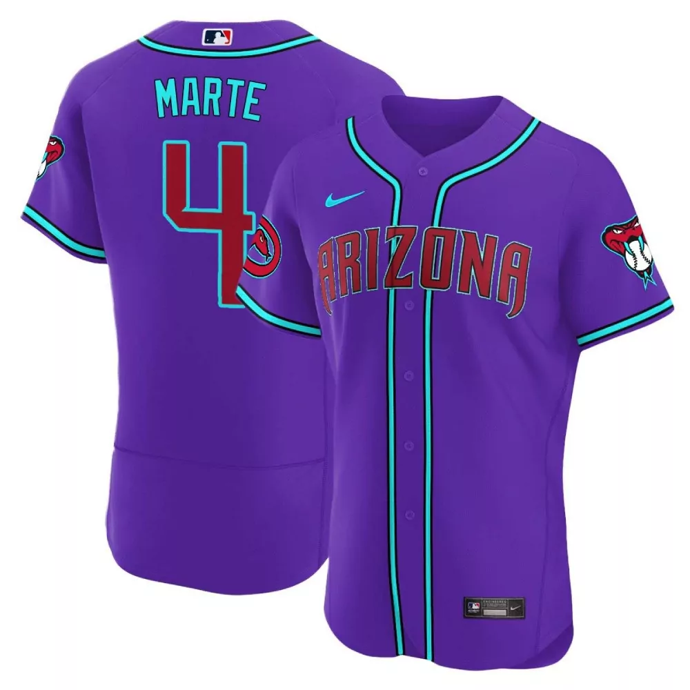 Ketel Marte Arizona Diamondbacks 2024 Purple Flex Base Jersey V2 | Game Day Outfit for Men, Women & Youth