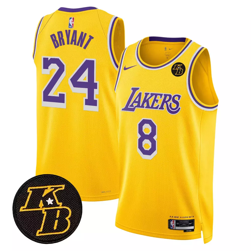 Kobe Bryant Kobe & Gigi Los Angeles Lakers Stitched Jersey | California Patch | Classic Fan Gear | For Men, Women & Youth
