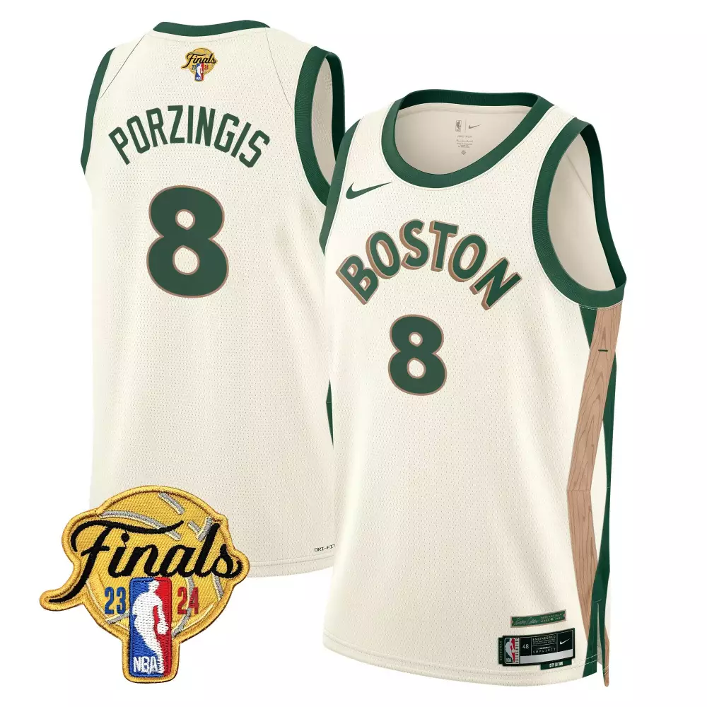 Kristaps Porzingis 2324 City Boston Celtics Finals Jersey | All Stitched | For Men, Women & Youth