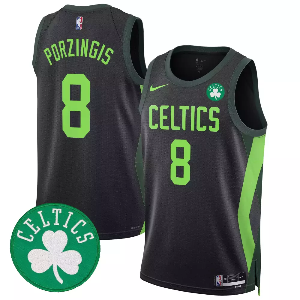 Kristaps Porzingis 2425 City Boston Celtics Swingman Jersey | All Stitched | For Men, Women & Youth