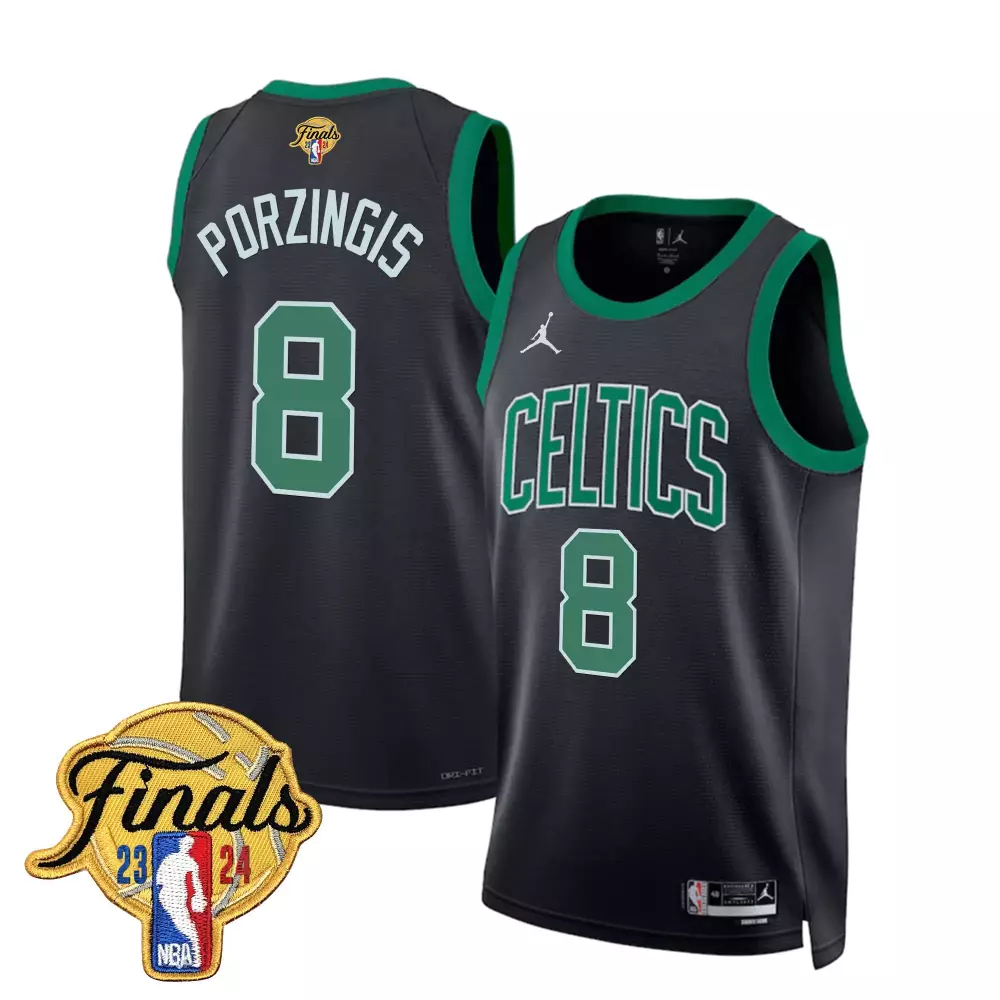 Kristaps Porzingis 2024 Finals Patch Jersey | Statement Swingman Style | Boston Celtics Fan Gear | For Men, Women & Youth