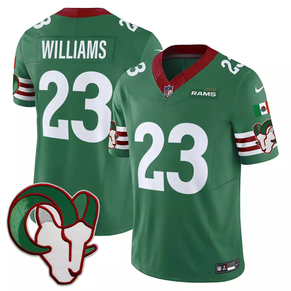 Kyren Williams Green Men's Los Angeles Rams Mexico Vapor Limited Jersey | All Stitched Fan Gear | For Men, Women & Youth