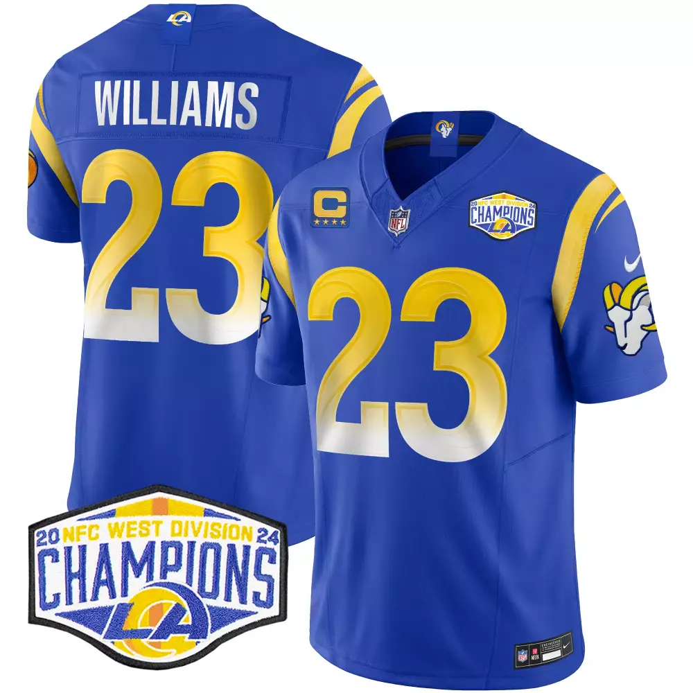 Kyren Williams 2024 NFC West Champions Jersey | Royal Style Vapor Limited Edition for Men | Fan Gear for All